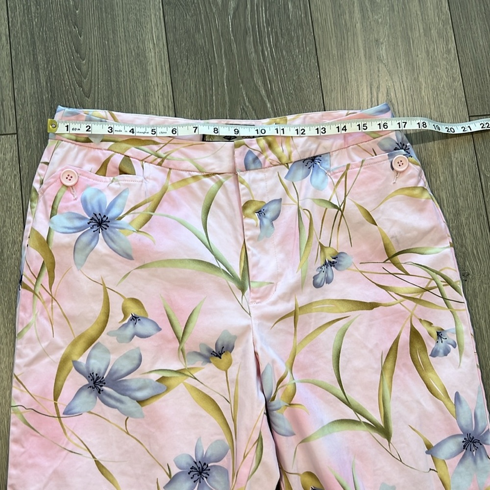 Caribbean Joe, Sz 14, pink floral, Bermuda shorts, stretch, comfy, plus size - Picture 6 of 7
